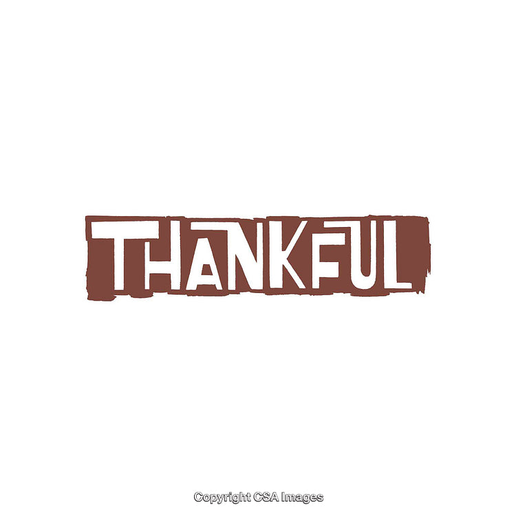 Thankful Text Design in Bold Typography with Minimalistic Style