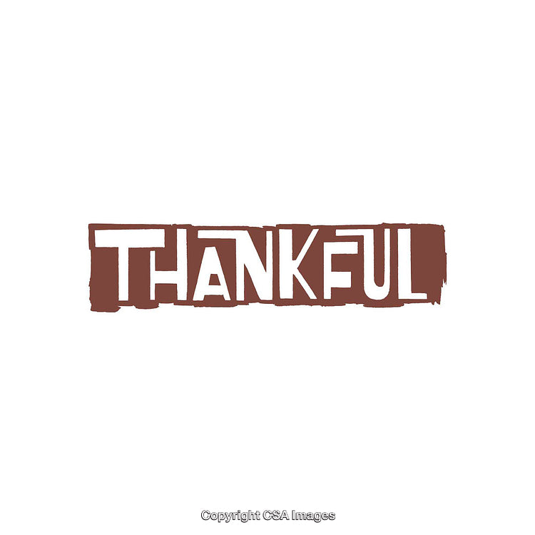 Thankful Text Design in Bold Typography with Minimalistic Style