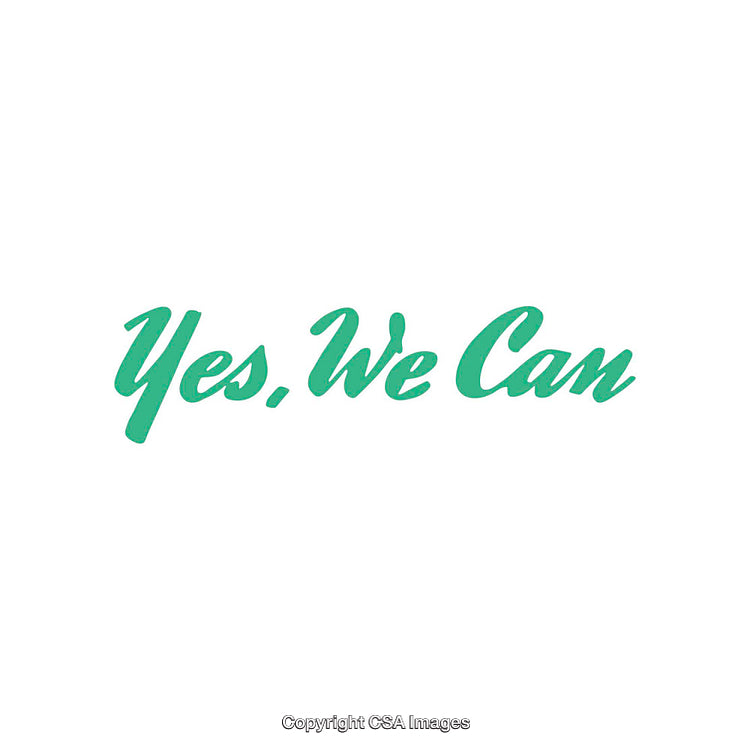 Motivational Quote Poster with Green Script Lettering on White Background
