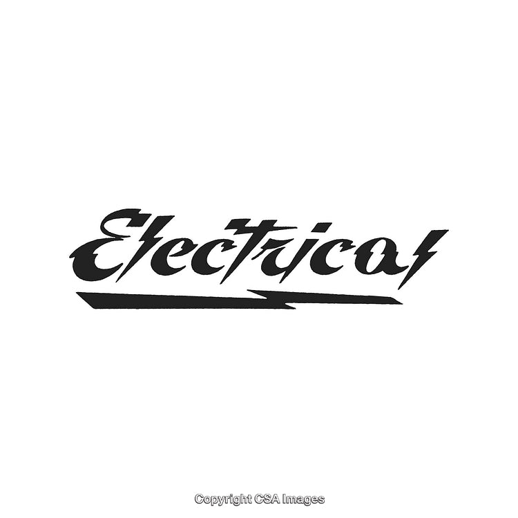 Black And White Electric Themed Logo With Stylish Text Design