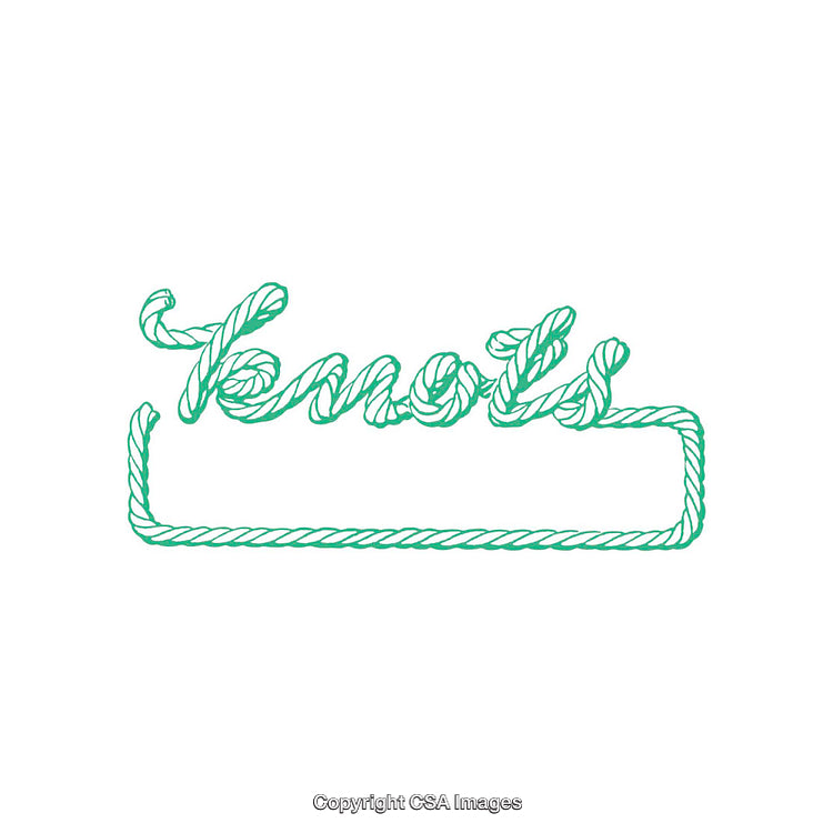 Creative Green Rope Text Design with a Minimalist Touch