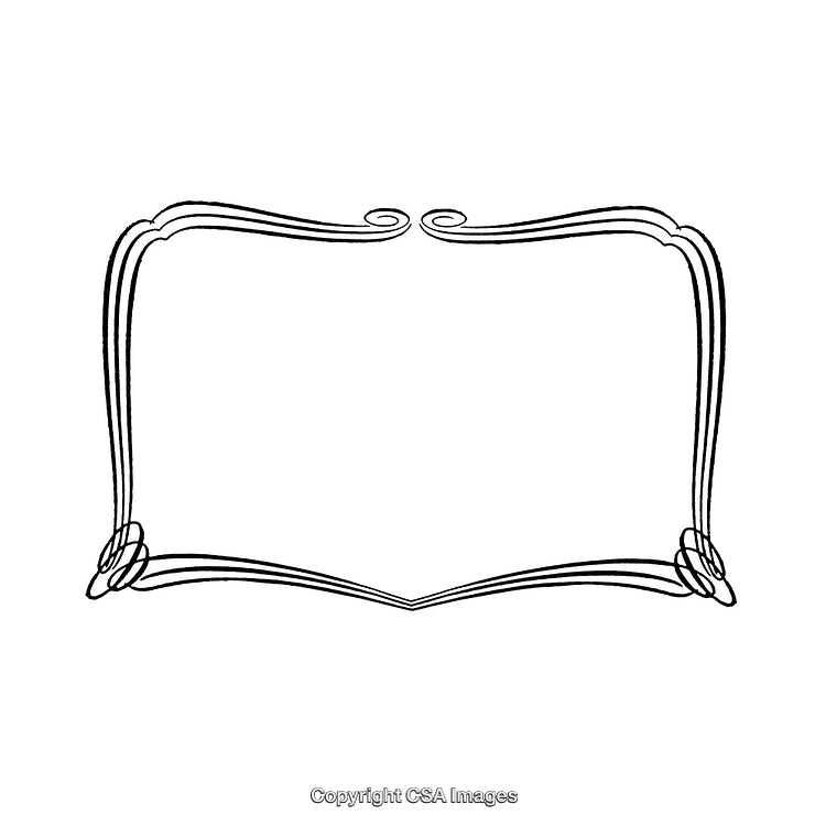 Elegant Black and White Decorative Border with Classic Design Elements