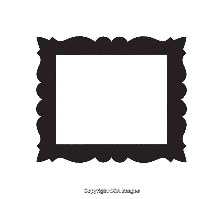 Elegant Decorative Frame Design in Black and White