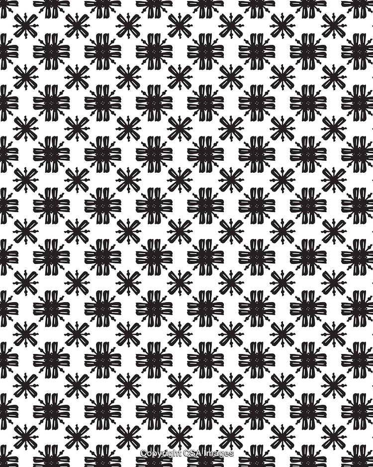 Seamless Black and White Abstract Pattern Design Background