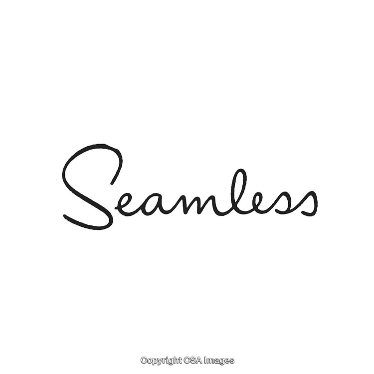 Black Handwritten Seamless Text on White Background for Design and Branding