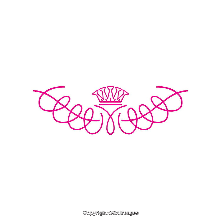 Elegant Crown Design With Flourishes and Ornamental Details