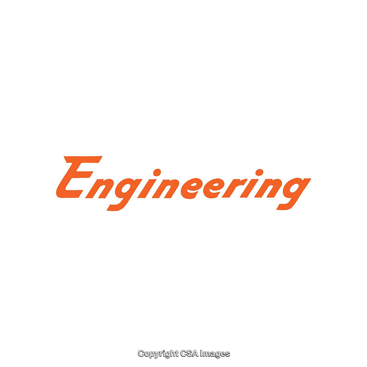 Bold Orange Engineering Text Logo on Clean White Background