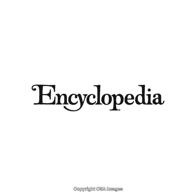 Elegant Typeface Illustration Featuring the Word Encyclopedia in Black on White Background