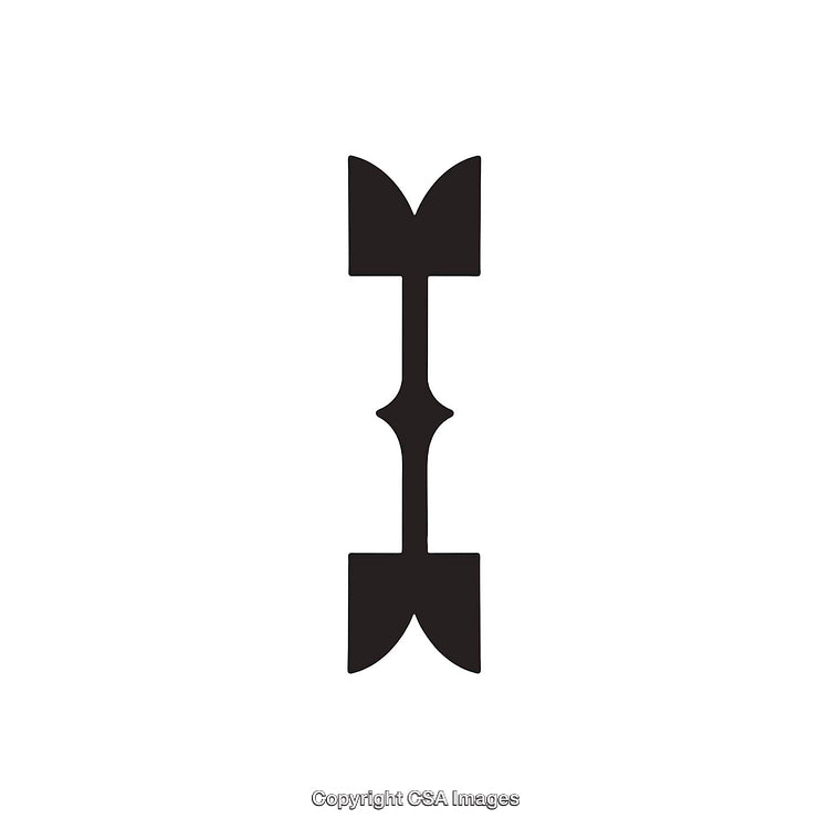 Minimalist Monochromatic Illustration of the Letter I with Symmetrical Design