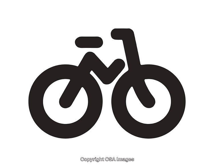 Minimalist Bicycle Icon in Black and White Design