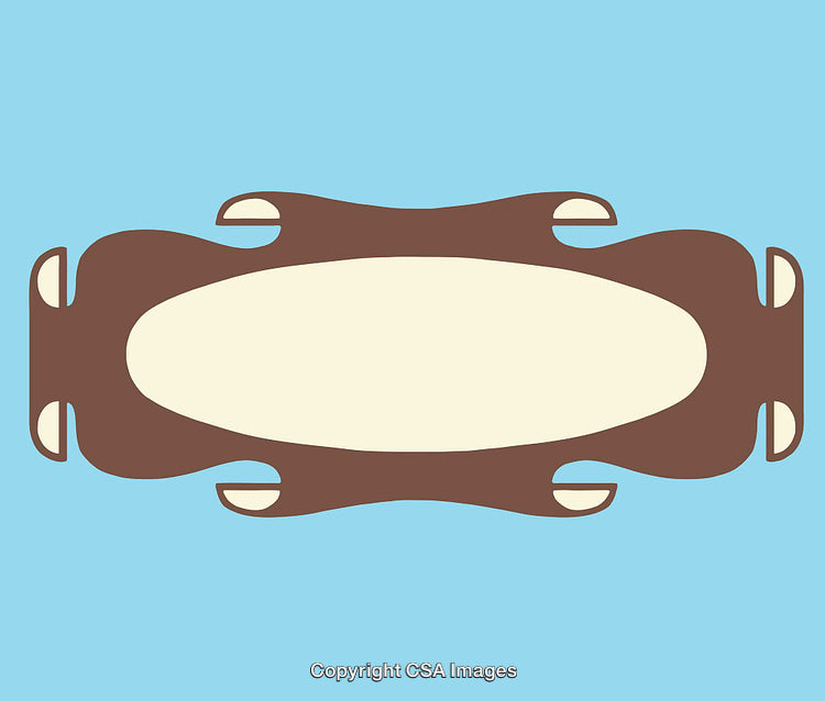Symmetrical Illustration of a Hippopotamus Shape in Minimalist Art Style