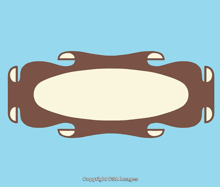 Symmetrical Illustration of a Hippopotamus Shape in Minimalist Art Style