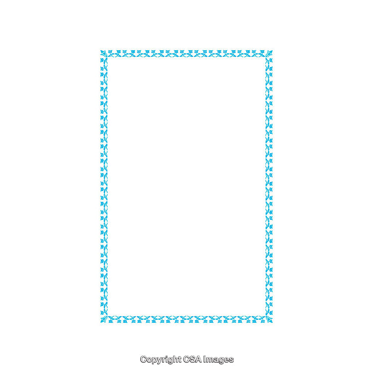 Simple Geometric Blue Border Frame Design on a White Background