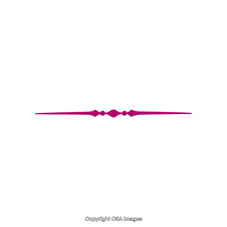 Elegant Pink Decorative Flourish Art Design Element on White Background