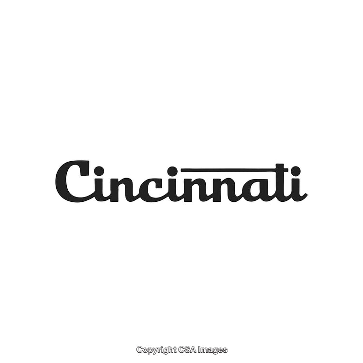 Classic Minimalist Script Logo Design for the City of Cincinnati, Ohio