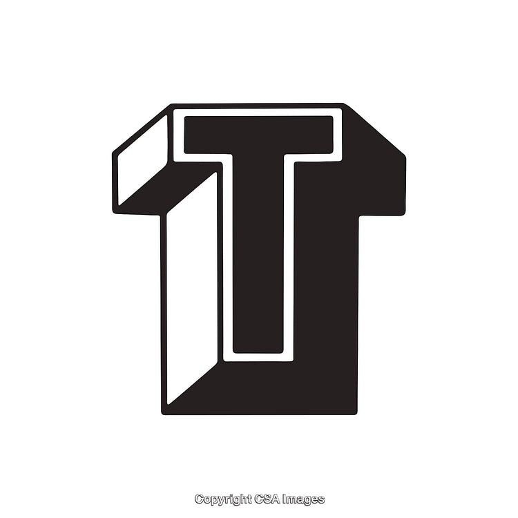 Stylized Black And White Image Featuring The Letter T Design