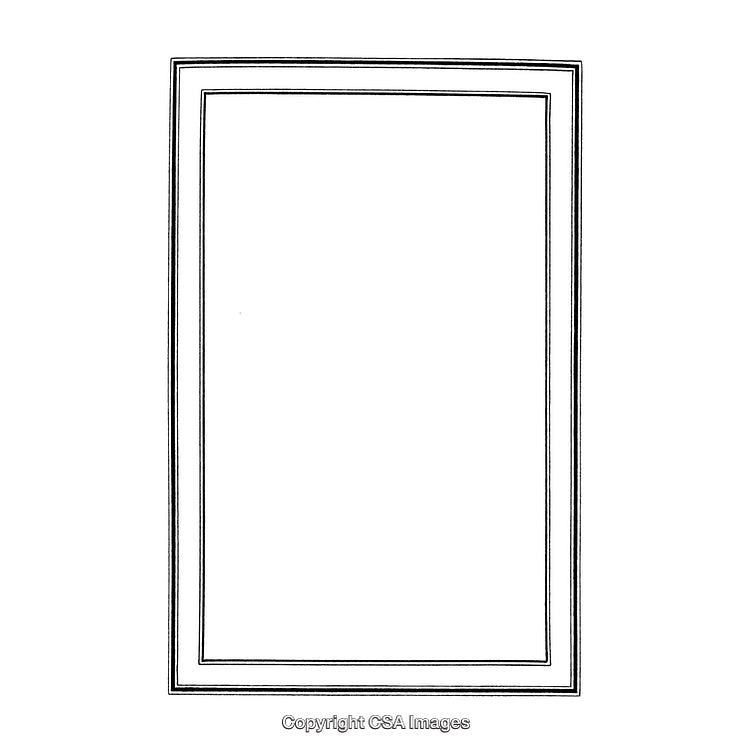 Black and White Rectangular Decorative Borders for Creative Designs