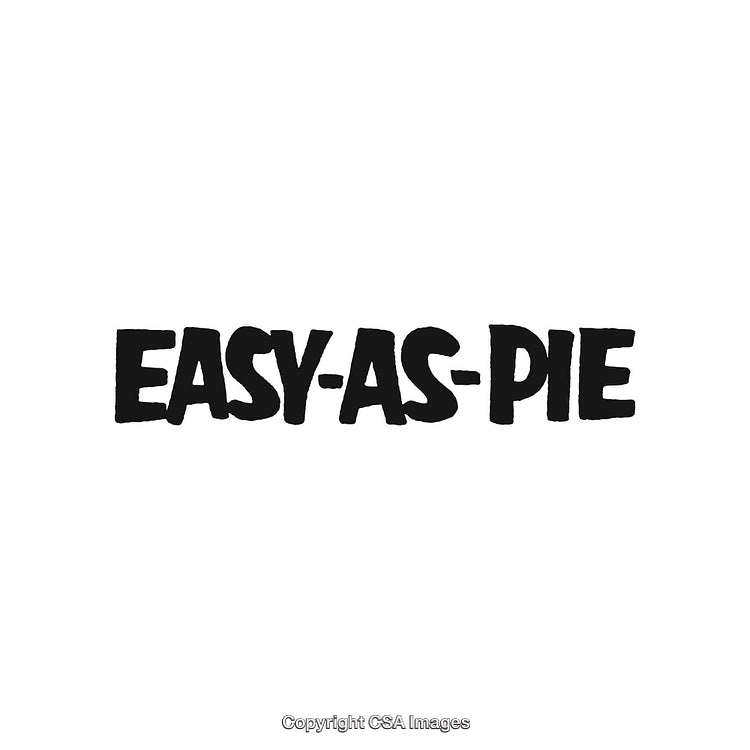Bold Black Text Spelling 'Easy-As-Pie' on Clean White Background