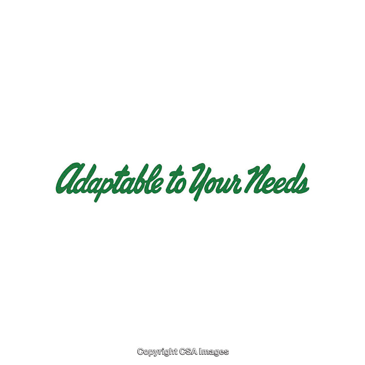 Sleek Green Typography Highlighting Adaptability and Personalization on White Background