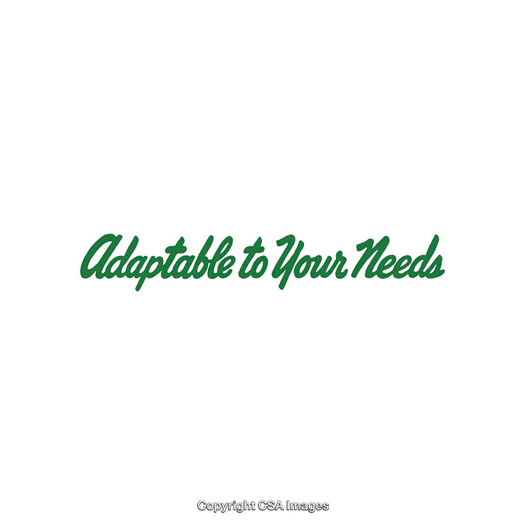Sleek Green Typography Highlighting Adaptability and Personalization on White Background