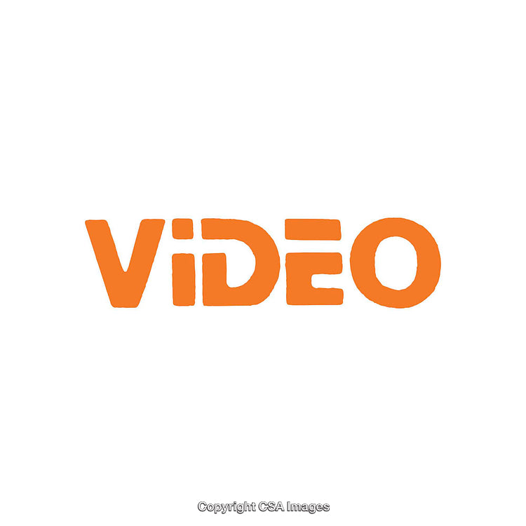 Bold Orange Video Text on Minimalist White Background