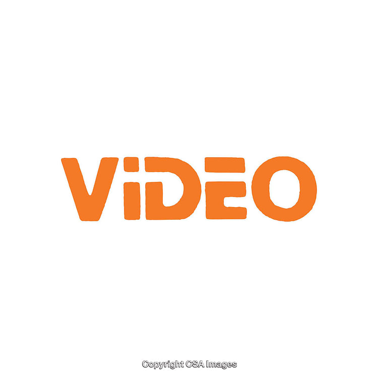 Bold Orange Video Text on Minimalist White Background