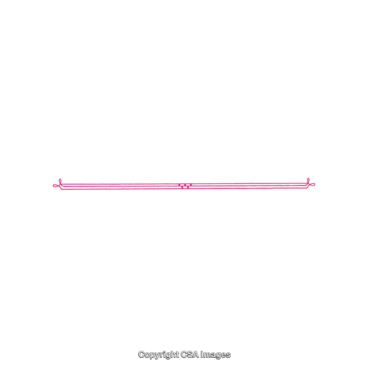 Minimalistic Red Line Design on Crisp White Background