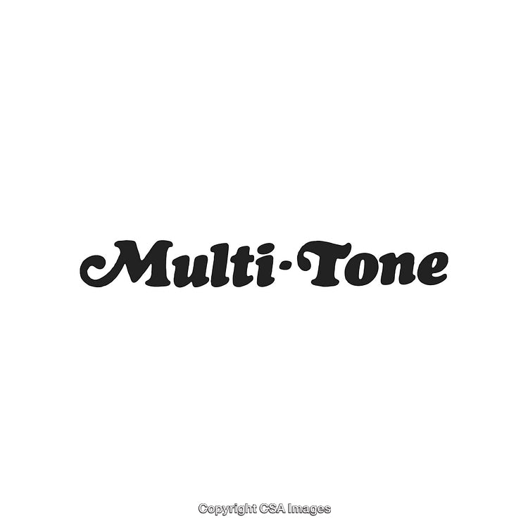 Curved Typography Design Featuring the Bold Text Multi•Tone in Black