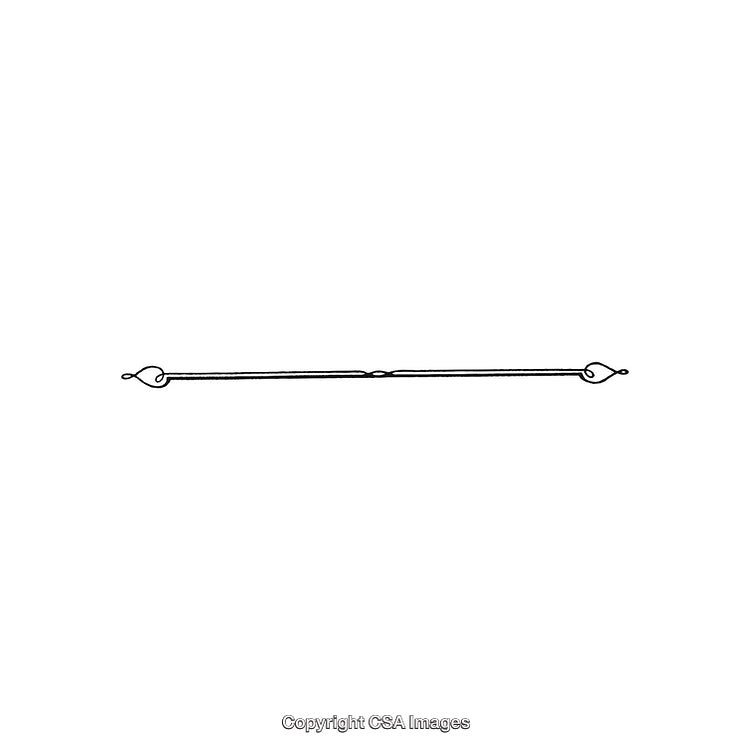 Elegant Linear Black and White Decorative Ornament Design Illustration