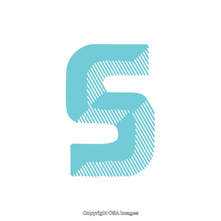 Stylized Letter S With Modern Striped Blue Design Elements