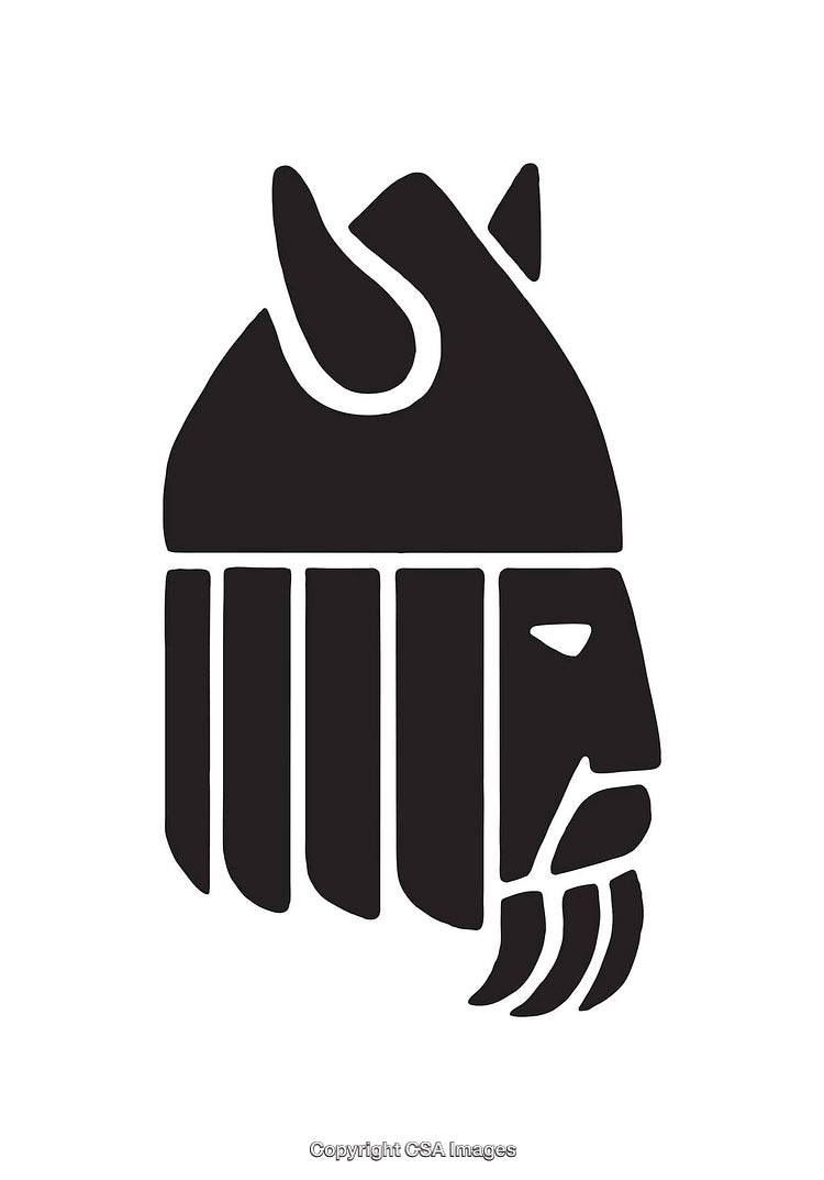 Black And White Viking Illustration Featuring Minimalist Line Art Design