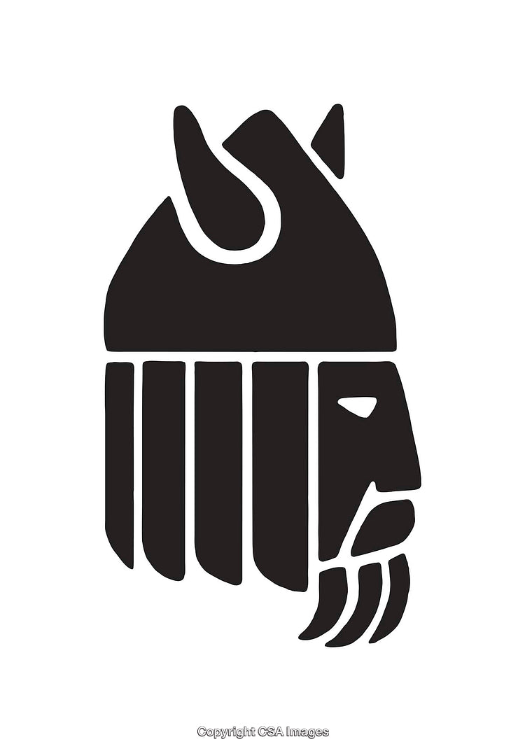 Black And White Viking Illustration Featuring Minimalist Line Art Design