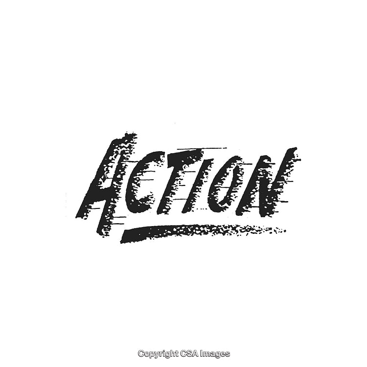 Action-Oriented Concept With Bold Grunge Text Effect for Motivation
