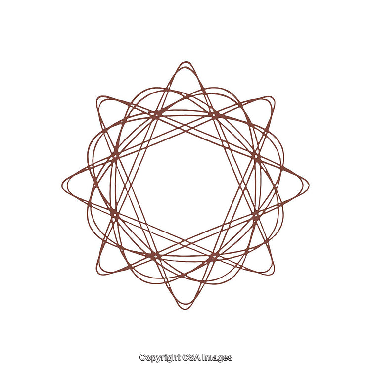 Geometric Design Featuring an Intricate Symmetrical Pattern on a White Background