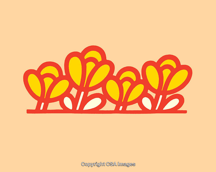 Abstract Colorful Floral Pattern Illustration on a Pastel Background