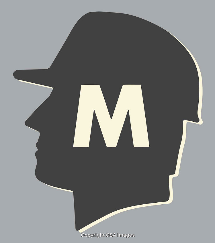Black Silhouette of a Profile with Bold Letter Design