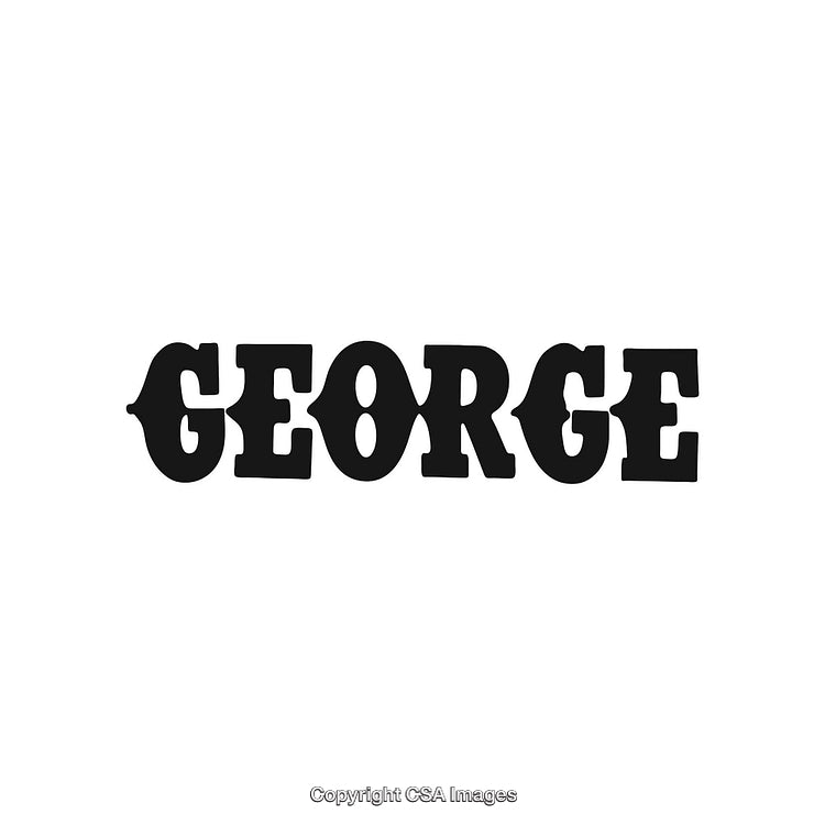 Bold Black Text Style of the Word 'George' on White Background
