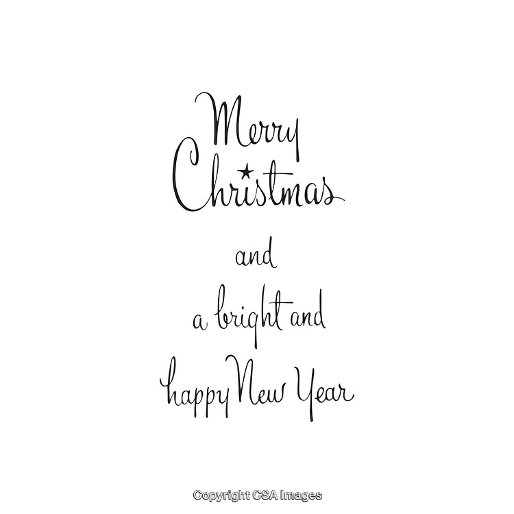 Elegant Christmas and New Year Greeting Card with Festive Message