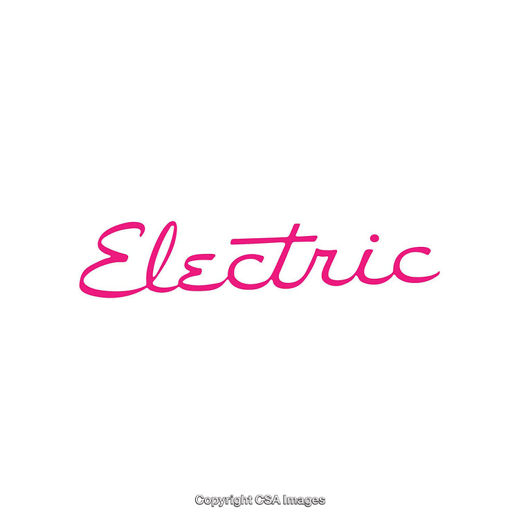 Stylish Pink Electric Lettering Isolated on a Clean White Background