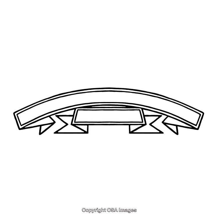 Black and White Abstract Border Illustration with Geometric Shapes