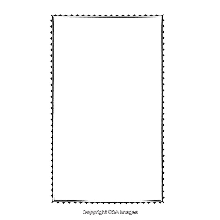 Minimalist Black And White Border Design with Decorative Edges