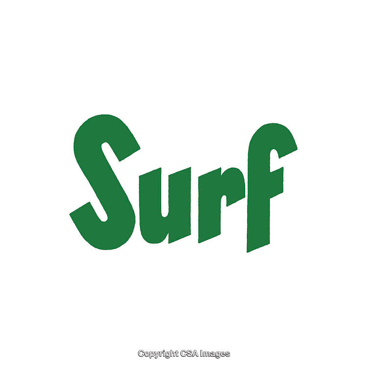 Green Bold Text 'Surf' Against a Clean White Background