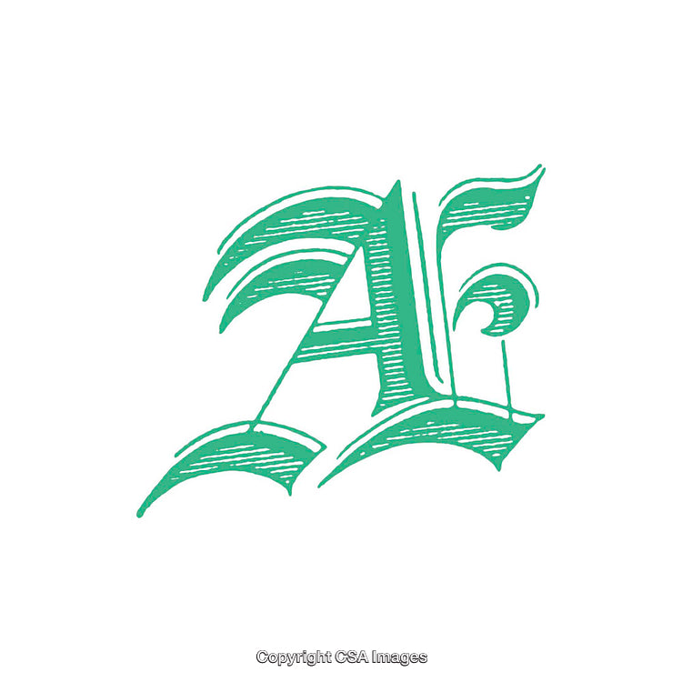 Green Calligraphic Lettering Design with Elegant Vintage Style