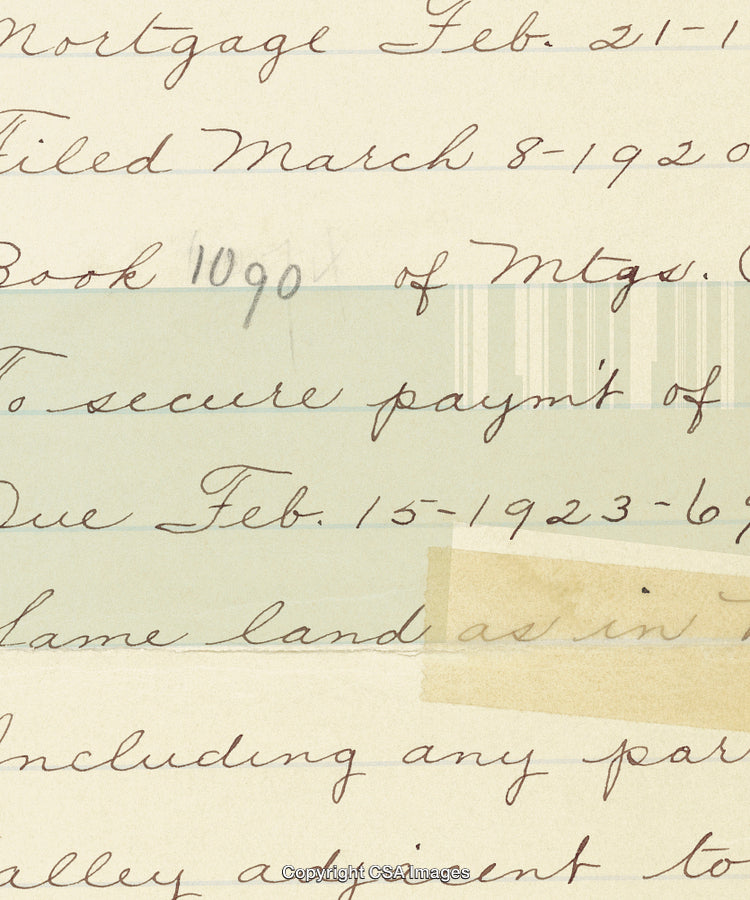 Vintage Handwritten Document Featuring Mortgage and Payment Details
