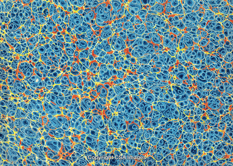 Blue Marbled Paper