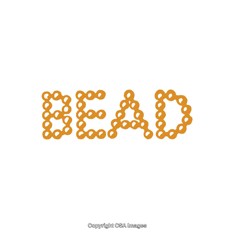 Creative Typography of Bead Formed Using Circular Dot Design