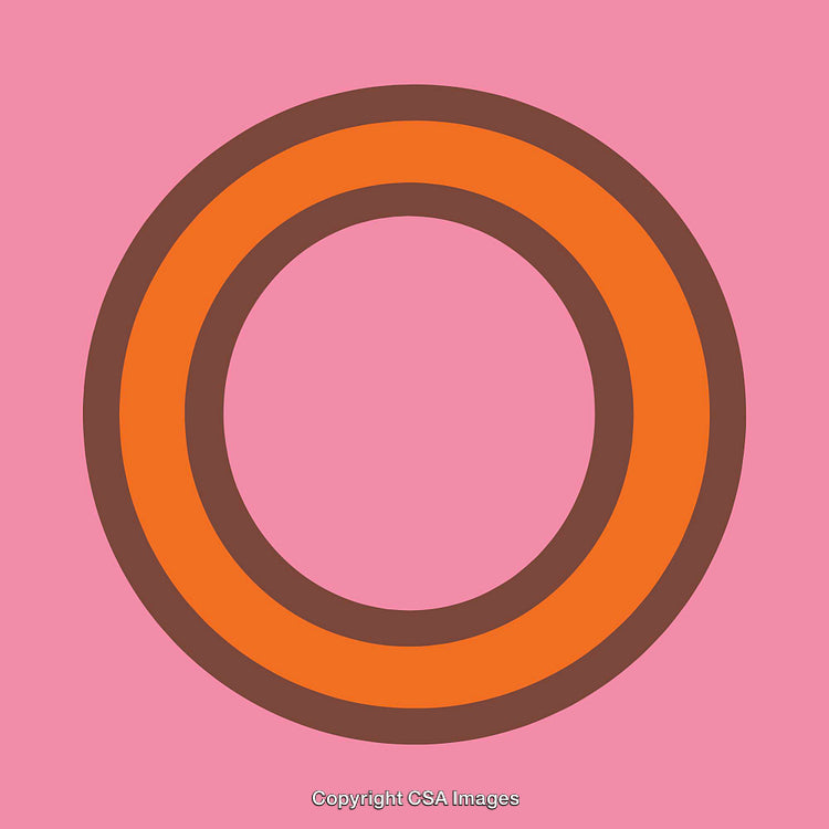 Bright Artwork Featuring the Number Zero in Bold Circular Design