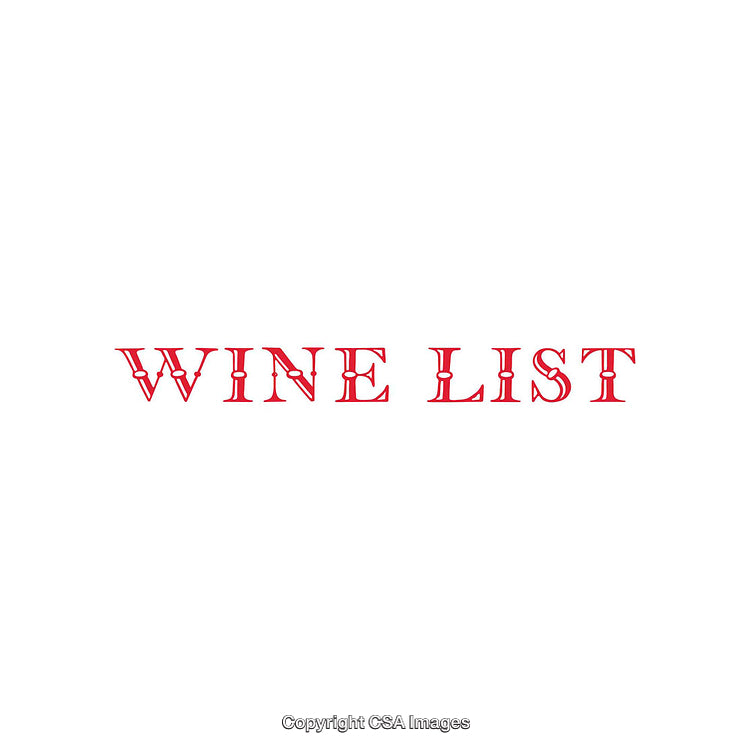 Minimalist Design Featuring 'Wine List' in Stylish Red Typography