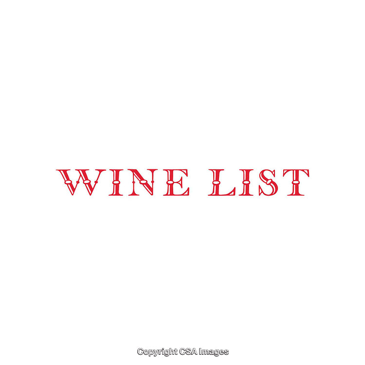 Minimalist Design Featuring 'Wine List' in Stylish Red Typography
