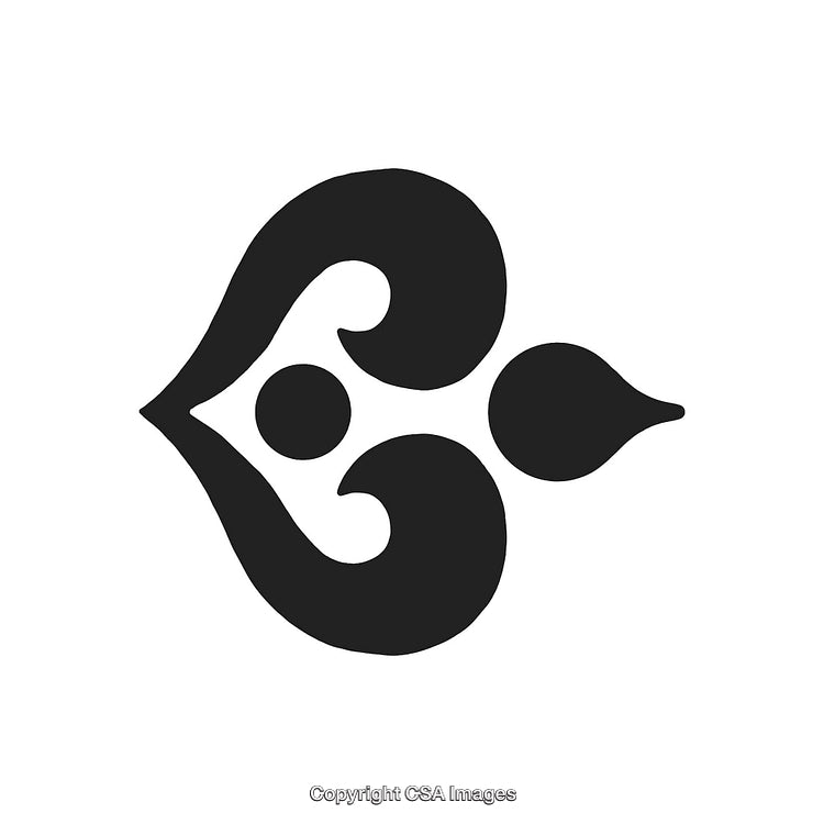 Elegant Ornamental Black and White Decorative Design Element